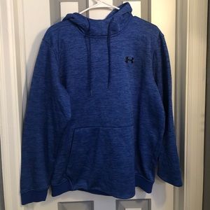 Blue and black under armour hoodie